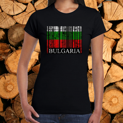 Дамска черна тениска - Bulgaria