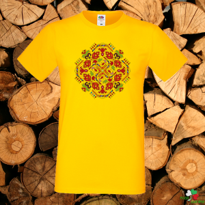 Мъжка жълта тениска - Слънце