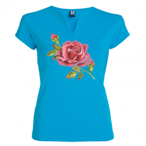 Цветни дамски висококачествени тениски  - Роза