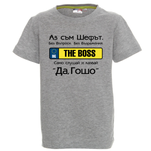 Цветна детска тениска - Шефът Гошо