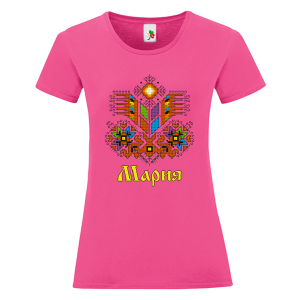 Цветна дамска тениска- Мария и шевица