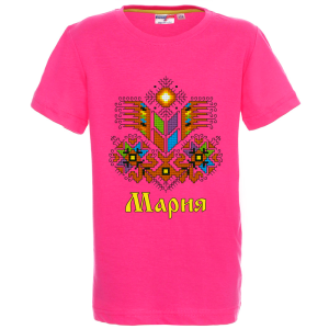 Цветна детска тениска- Мария и шевица