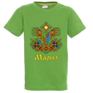 Цветна детска тениска- Мария и шевица