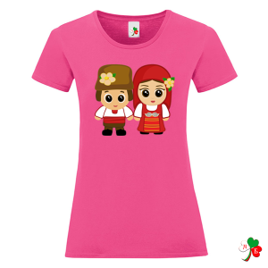 Цветни дамски тениски с весели  народни мотиви.