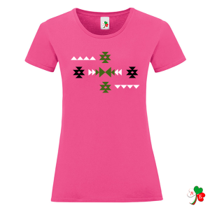 Цветни дамски тениски с народни мотиви на шевици- Канатица