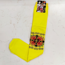 Чорапи с мотиви на шевици  - жълти