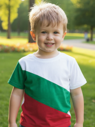 Детска тениска - трикольор