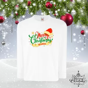 Детска коледна блуза с име - Merry Christmas