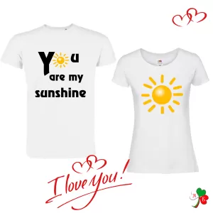 Комплект бели тениски- Sunshine