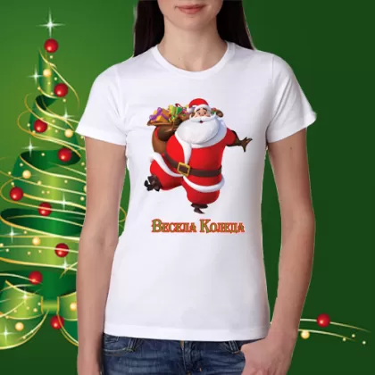 Дамска коледна тениска