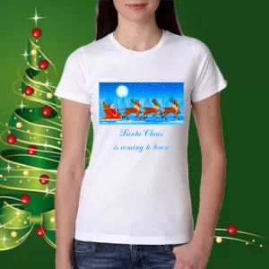 Дамска коледна тениска
