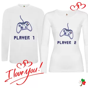 Комплект бели блузи- Player