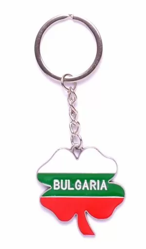  Метален ключодържател - детелина България