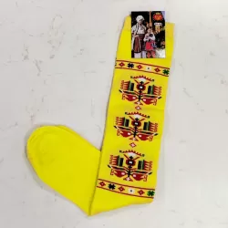 Чорапи с мотиви на шевици  - жълти