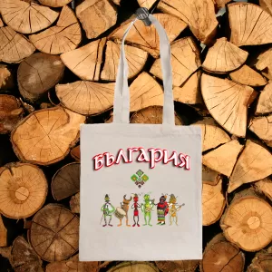 Торбичка от органичен памук с щампа.