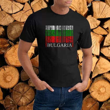Черна мъжка тениска BULGARIA