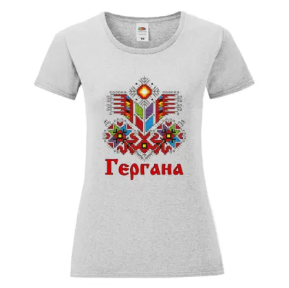 Цветна дамска тениска - Гергана- Шевица