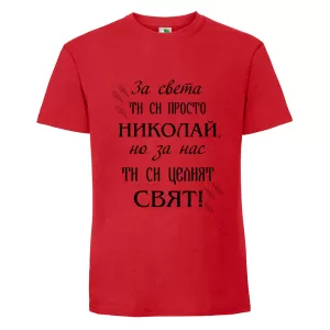 Цветна мъжка тениска- Николай- целият свят