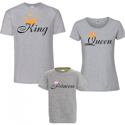 Семеен комплект - King, Queen and Princess