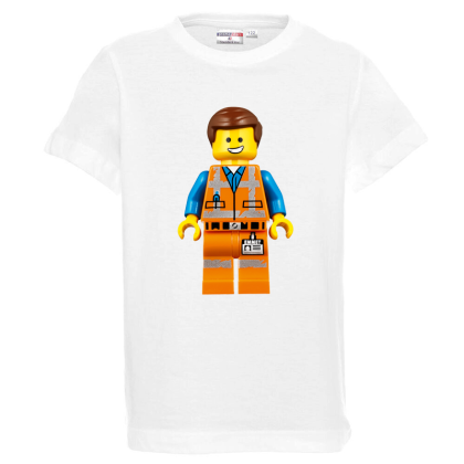 Бяла детска тениска- Лего
