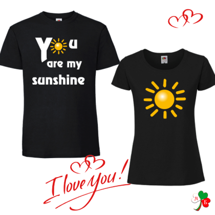 Комплект черни тениски- Sunshine