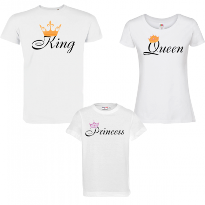 Семеен комплект - King, Queen and Princess