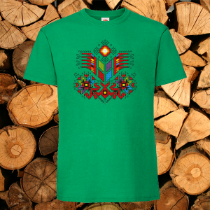 Мъжка залена тениска- Дървото на живота