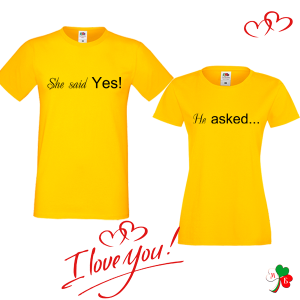 Комплект цветни  тениски- She said Yes