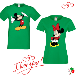 Комплект цветни тениски-  Mickey and Minne Mause