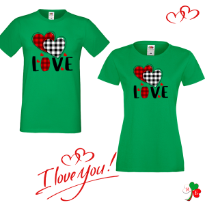 Комплект цветни тениски- Love