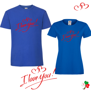 Комплект цветни тениски-  I Love You!