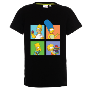 Цветна детска тениска- Семейство Симсън