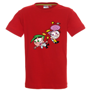 Цветна детска тениска- Кръстници вълшебници