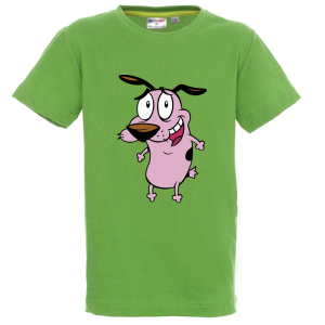 Цветна детска тениска- Кучето Кураж
