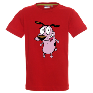 Цветна детска тениска- Кучето Кураж