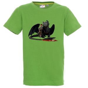 Цветна детска тениска- Как да дресираш дракон