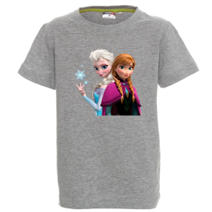 Цветна детска тениска- Замръзналото кралство, Анна и Елза