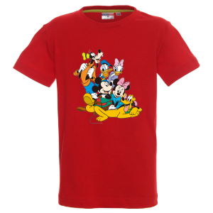 Цветна детска тениска- Мики и приятели