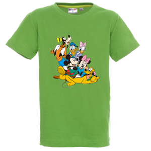 Цветна детска тениска- Мики и приятели