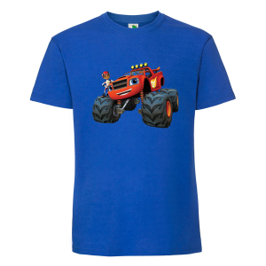 Цветна мъжка тениска- Пламъчко и машините