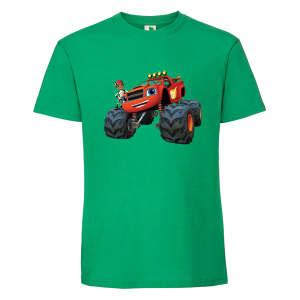 Цветна мъжка тениска- Пламъчко и машините