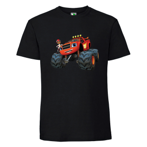 Черна мъжка тениска- Ппламъчко и машините