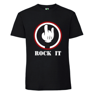 Черна мъжка тениска- Rock it