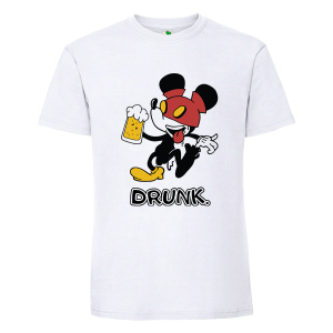 Бяла мъжка тениска- Drunk