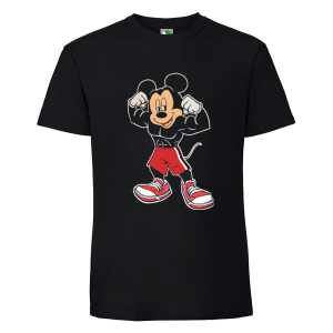 Черна мъжка тениска- Мики Маус