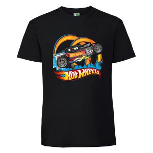 Черна мъжка тениска- Hot Wheels