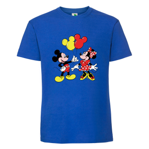 Цветна мъжка тениска- Мини и Мики Маус