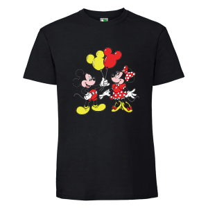 Черна мъжка тениска- Мини и Мики Маус