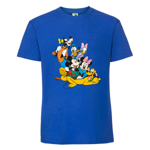 Цветна мъжка тениска- Мики и приятели