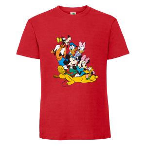 Цветна мъжка тениска- Мики и приятели
